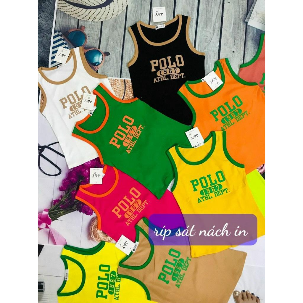 Áo ba lỗ croptop chất liệu thun cotton 100% in hình thời trang