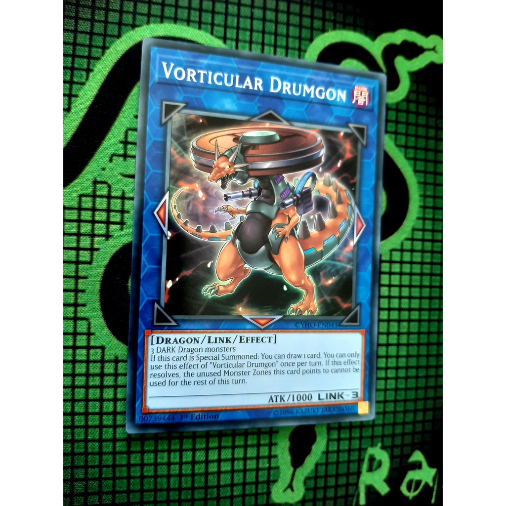 THẺ BÀI YUGIOH Vorticular Drumgon - CYHO-EN041 - Super Rare 1st Edition