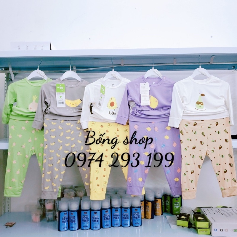 ( Xả hàng ) Bộ dài tay cài vai vải pettit cao cấp Lullaby cho bé (9-36 tháng )