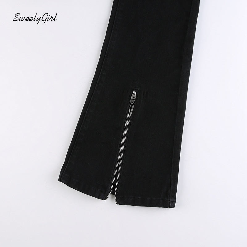 Quần Jeans Dài Lưng Cao Màu Trơn Dáng Ôm Thời Trang Cho Nữ