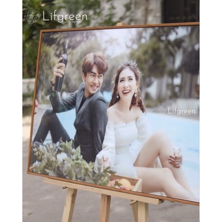 Khung ảnh treo tường 40x60  gỗ + Miễn phí in ảnh lụa, mica, pha lê HD - Công nghệ ảnh Lab độ bền 100 năm (Ảnh thật)
