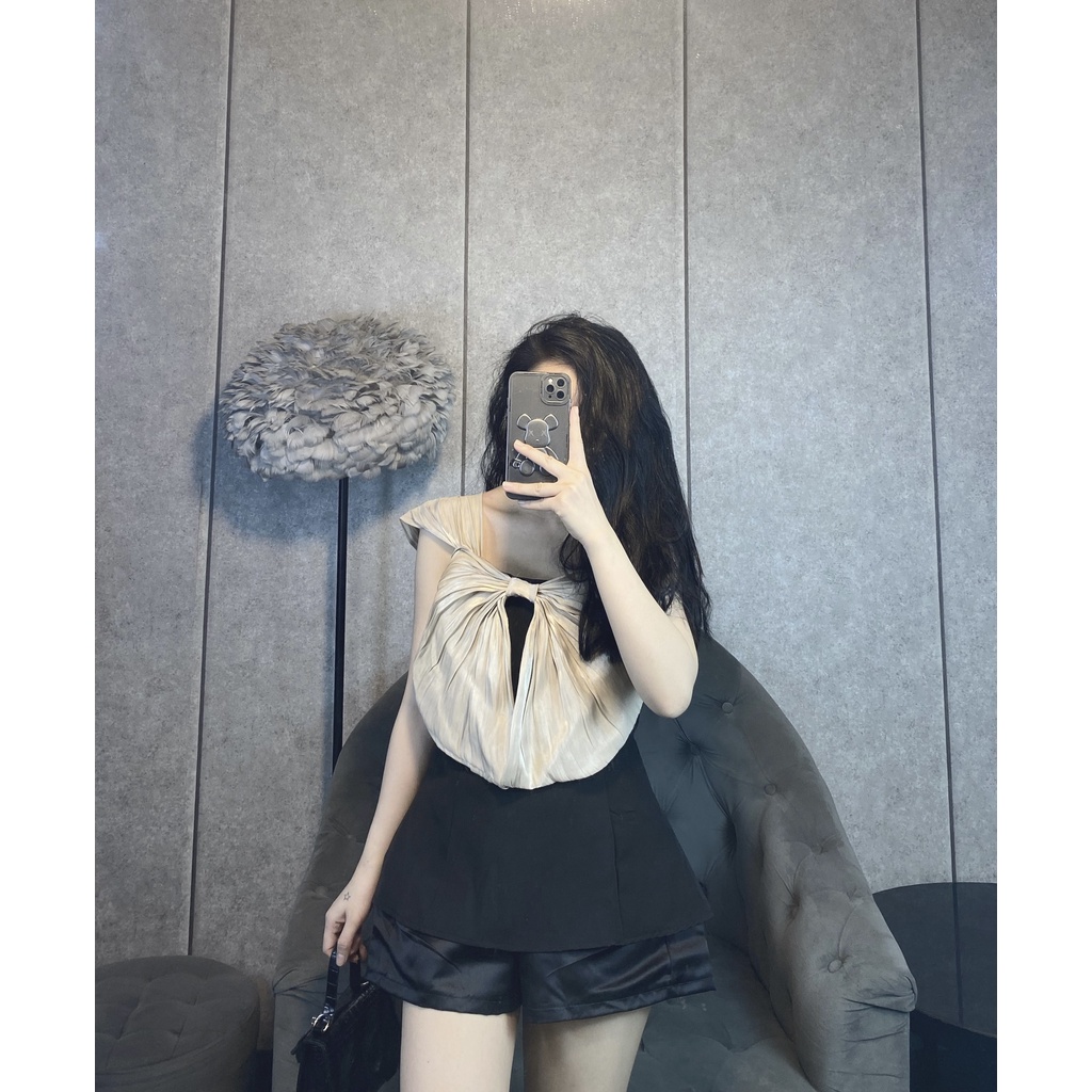 [Ảnh Thật] Áo Nữ Kiểu Phối Nơ To Xinh Hết Nấc [LanHin90]