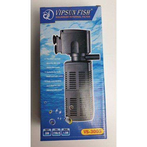 Vipsun VS-3003 (20W-1750L/H-1.5M) - Máy Bơm Lọc Và Tạo Khí Cho Hồ Cá