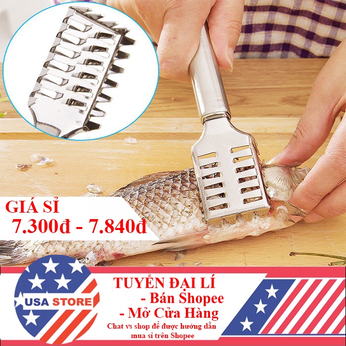 Dụng Cụ Lóc Vảy Cá - Đánh Da Cá Bằng Inox Siêu Bền