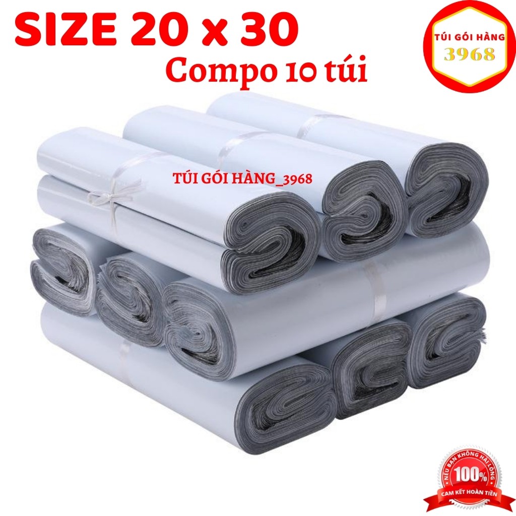 Túi gói hàng [FREESHIP] Compo 10 Túi gói hàng niêm phong cao cấp size 20 X 30