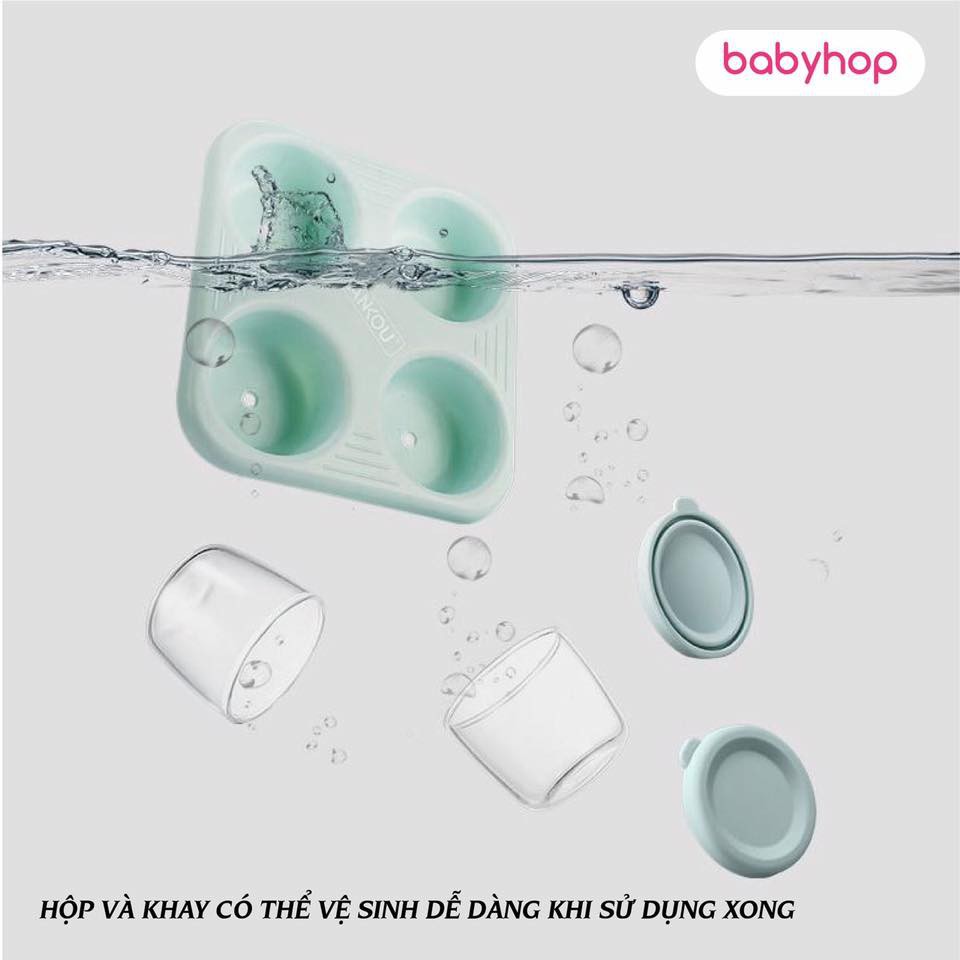 SET 4 HỘP ĐỰNG THỨC ĂN DẶM  ĐA NĂNG BABYHOP