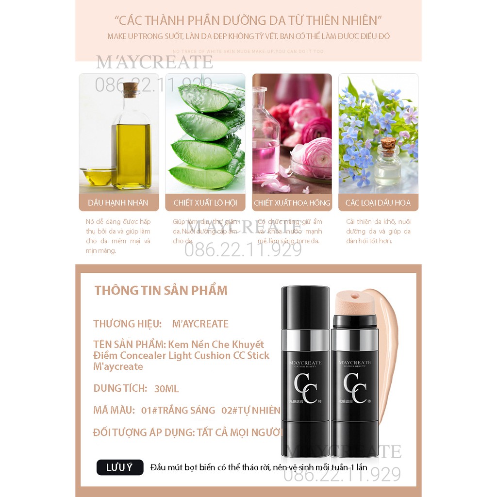 Kem Nền Che Khuyết Điểm CC Maycreate Hàng Nội Địa Trung. | BigBuy360 - bigbuy360.vn