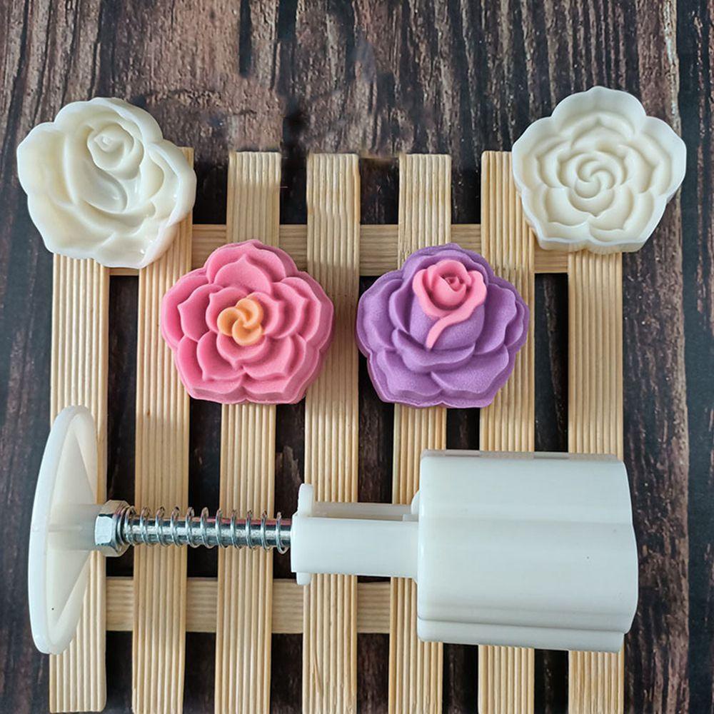 Set 5 Khuôn Làm Bánh Trung Thu Hình Hoa Hồng