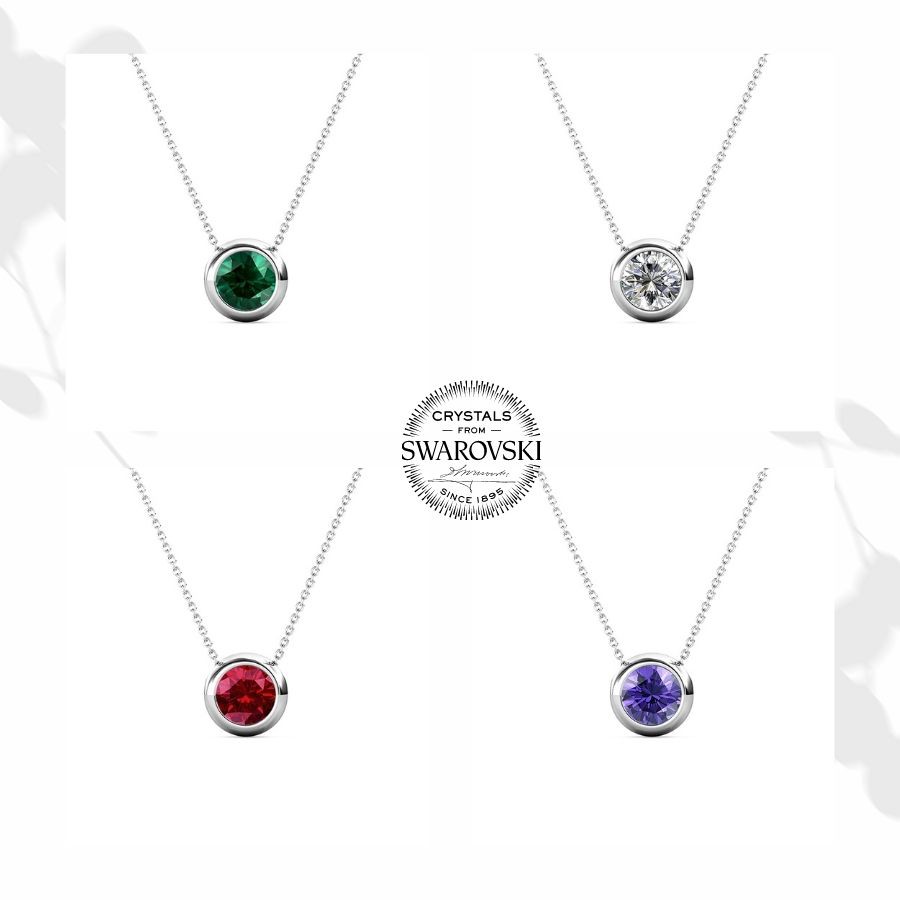 VÒNG CỔ SWAROVSKI 925 STERLING SILVER WITH 18K WHITE GOLD PLATED DSS045