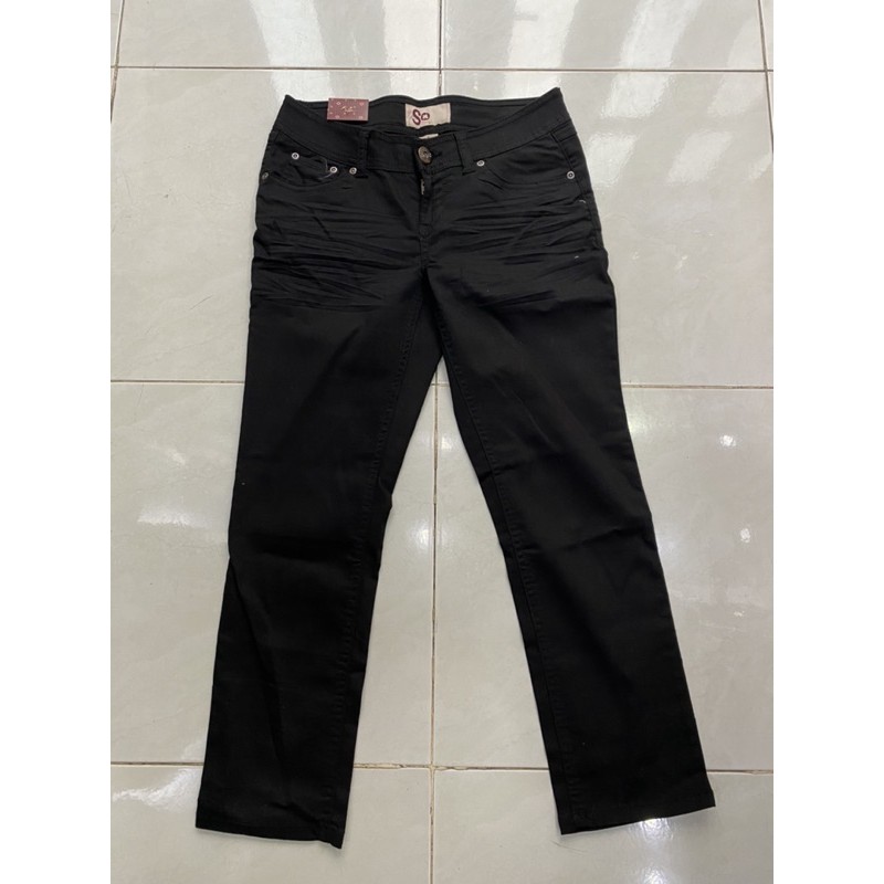 Quần nữ kaki skinny crop S