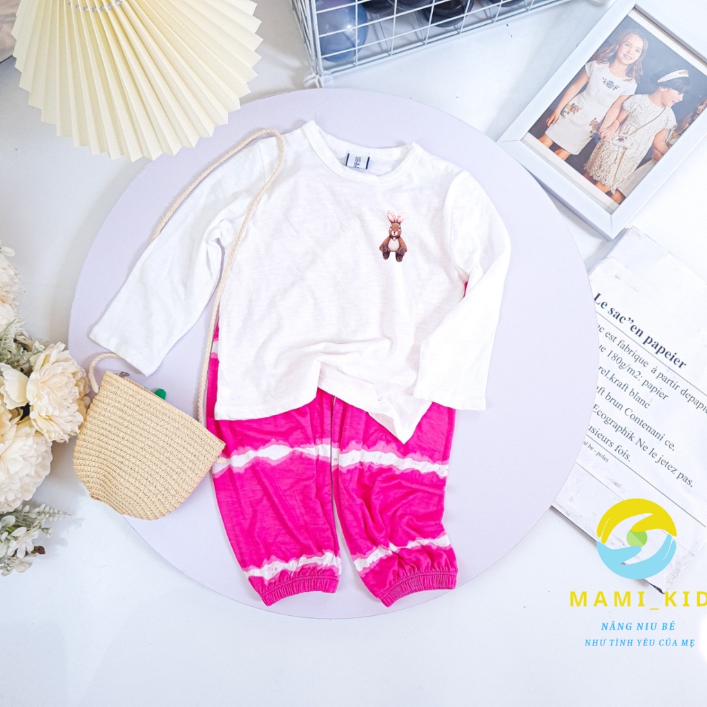 Đồ Bộ Cho Bé Gái, Bộ Cotton Dài Tay Siêu xinh, chất cotton đẹp, shop Mamikid