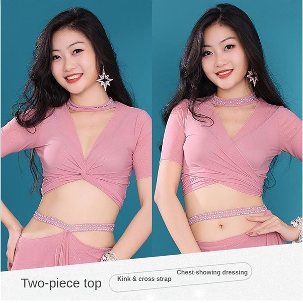 Bộ Trang Phục Múa Bụng Phối Lưới Thời Trang Mùa Hè Xinh Xắn