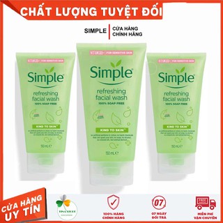 [Chính Hãng] Sữa Rửa Mặt Simple Gel Kind To Skin Refreshing Facial Wash Gel 150ml