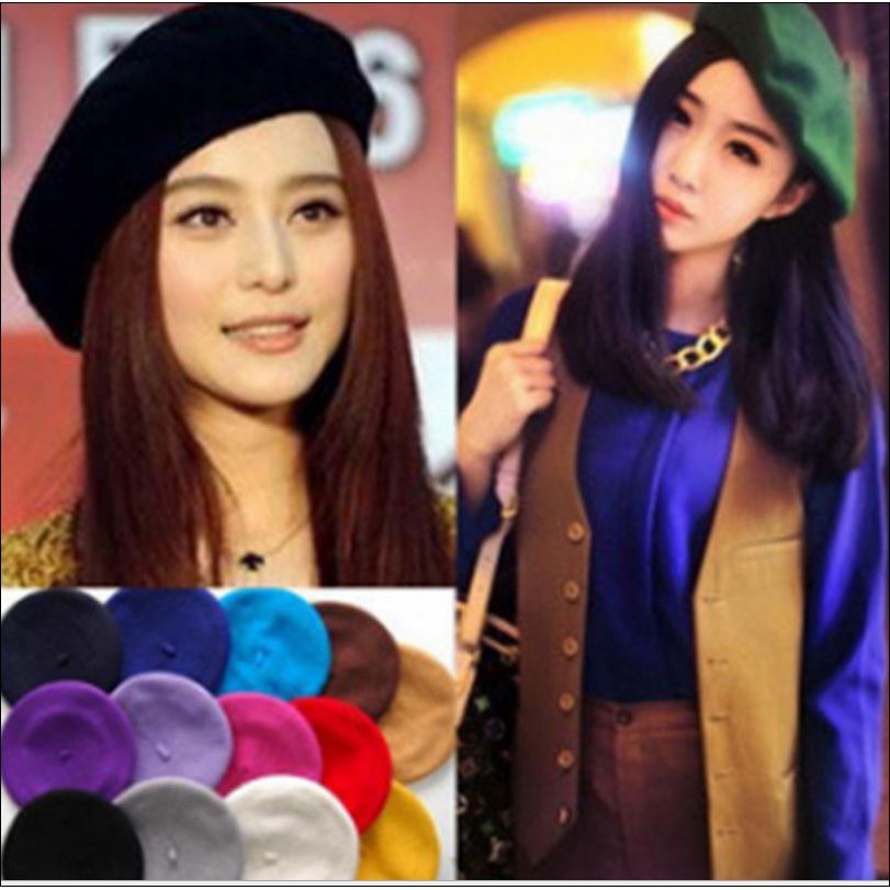 Mũ nồi beret tiểu thư nón mũ che nắng thời trang chống nóng phong cách Hàn Quốc