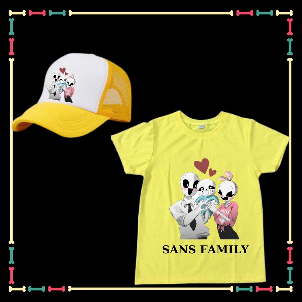 COMBO ÁO + NÓN IN HÌNH SANS FAMILY- BIỆT ĐỘI GANGSTER CHO BÉ TRAI, BÉ GÁI