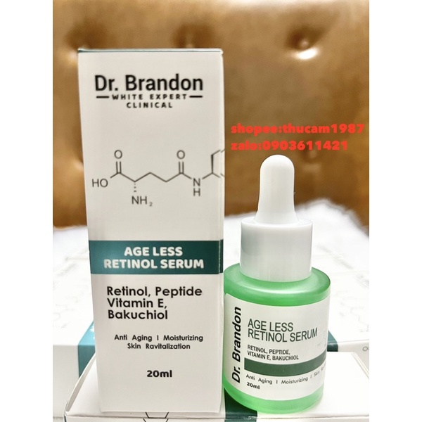 Serum Retinol Dr.  Brandon loại bỏ mụn, tẩy tế bào chết , chống lão hoá 20ml.