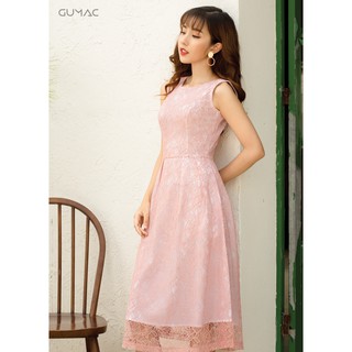 Đầm ren đính phụ kiện GUMAC MS08953_HONG