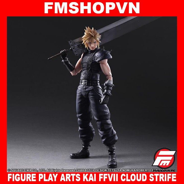CAO 26 CM 🌟GIÁ SIÊU RẺ 🌟MÔ HÌNH PLAY ARTS KAI CLOUD STRIFE VER 2 FINAL FANTASY 7 REMAKE MÔ HÌNH NHÂN VẬT