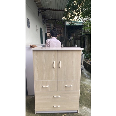 Tủ cho bé cao 1m25 ngang 85 tủ nhựa đai loan tiện ích đựng quần áo bé trai bé gái