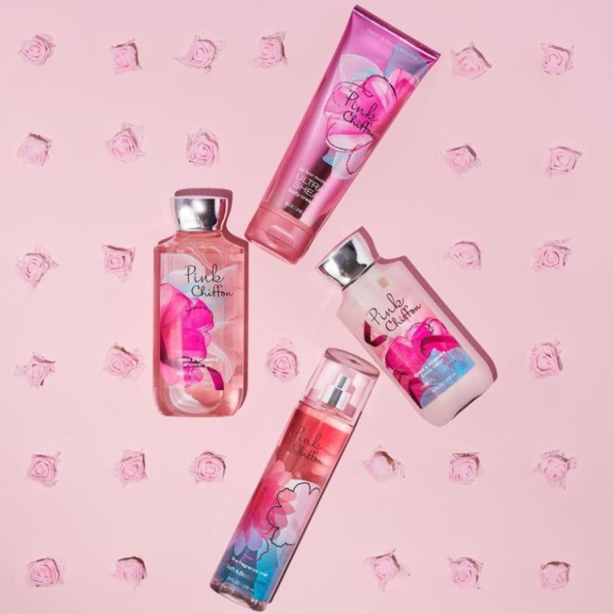 [ Bill Mỹ ] Xịt Thơm Toàn Thân Lưu Hương Mịn Da Bath & Body Works - Pink Chiffon 236ml - Body Mist STORE