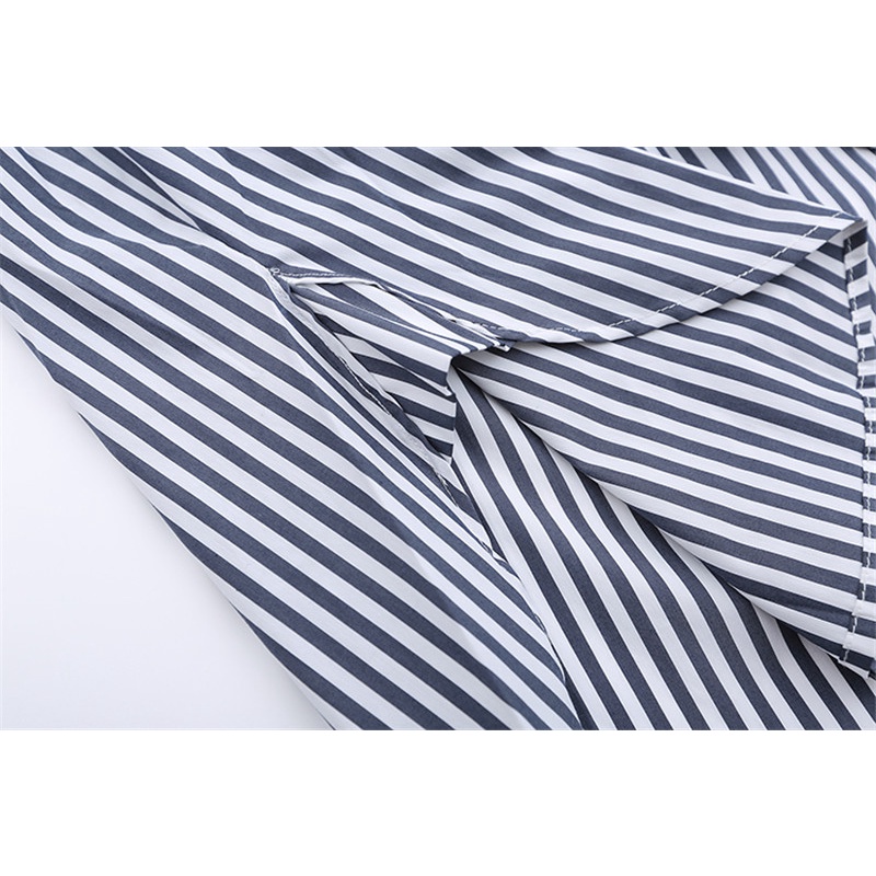 Áo sơ mi tay dài kẻ sọc thêu chữ ITEM AMI phong cách đường phố cho nam và nữ