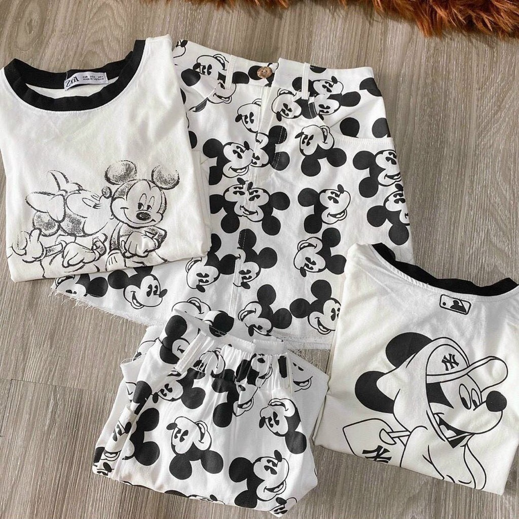 Sét áo kèm chân váy mickey TH(hình shop chụp)