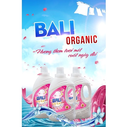 Nước Giặt Organic BALI, Nước Giặt Sinh Học THAI Tiêu Diệt 99% Vi Khuẩn Can 3,6L