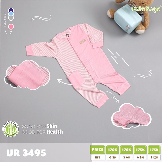 Uala rogo - Body kẻ túi cạnh UR3491