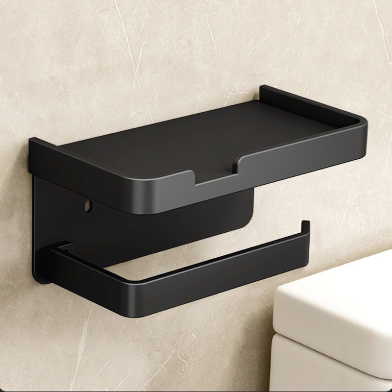 Giá Đỡ Cuộn Giấy Vệ Sinh Bằng Nhôm Gắn Tường Siêu Dính