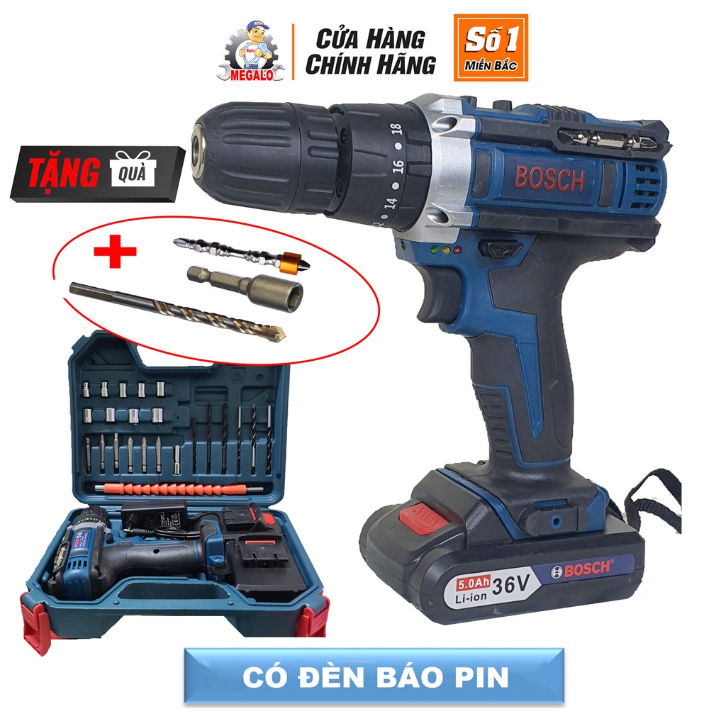 Máy khoan pin 36v 3 chức năng, bắt vít khoan tường có búa