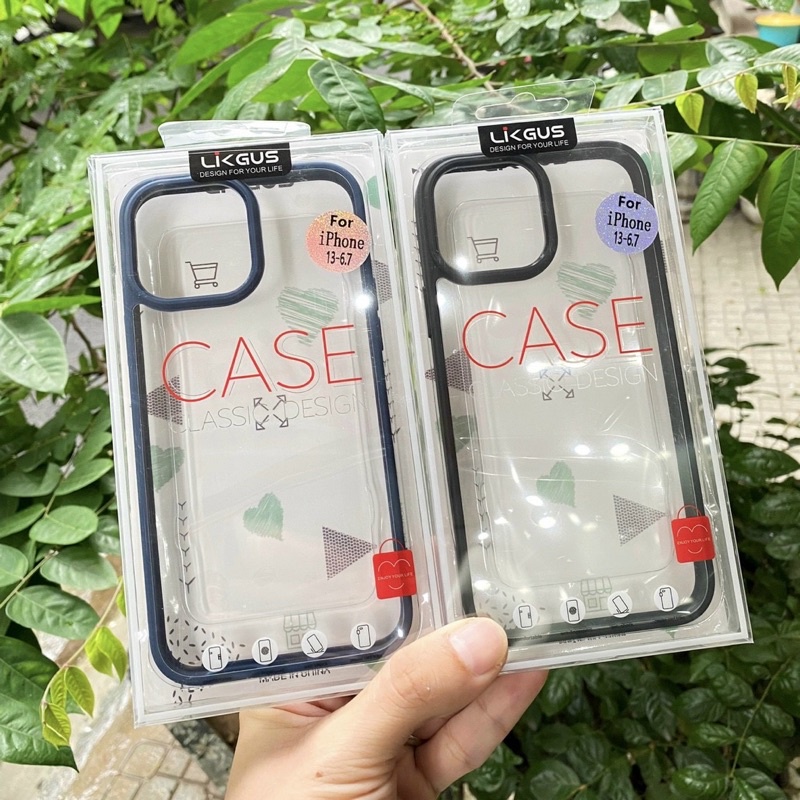 Ốp lưng LIKGUS viền màu lưng trong dành cho iPhone 13ProMax/13Pro