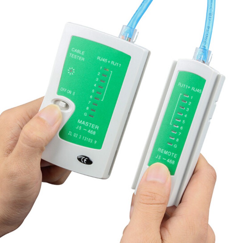 Hộp test mạng đa năng China RJ11/45 (Trắng phối xanh)