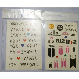 Stickers hình xăm dán tên thành viên BTS