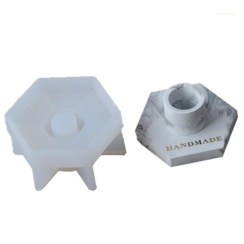 Khuôn Silicone Làm Giá Đỡ Đèn Cầy Epoxy Resin Tiện Dụng