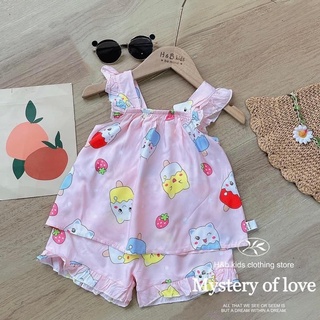 SET BỘ LANH LỤA TAY CÁNH TIÊN CỰC DỄ THƯƠNG VÀ MÁT MẺ CHO BÉ GÁI 8-18KG