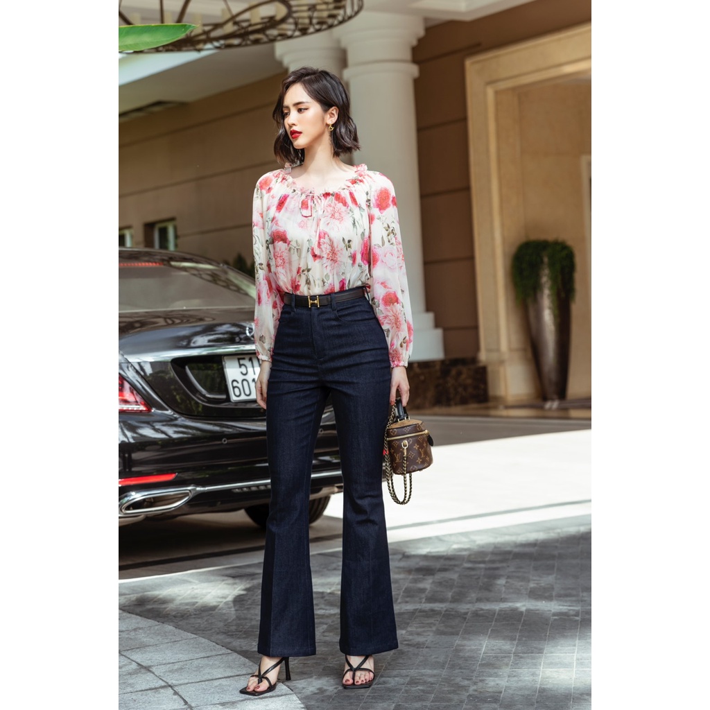 Quần denim ống loe nữ HUONG BOUTIQUE HBQ55