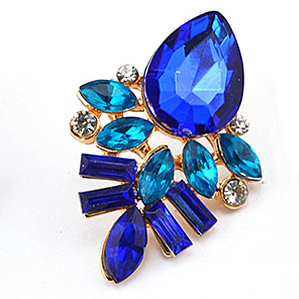 Cặp khuyên tai đính đá quý nhân tạo hình giọt nước sang trọng dành cho nữ