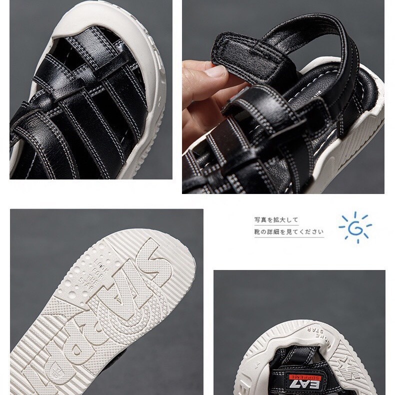 Sandal bé trai - dép rọ quai hậu cho bé đi học, đi chơi, đế mềm êm chân QCCC Babybees ABC523