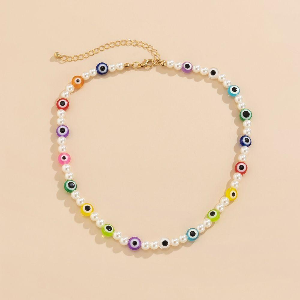 ANEMONE Vòng Cổ Choker Acrylic Đính Hạt Phong Cách Bohemian Cổ Điển Dành Cho Nữ