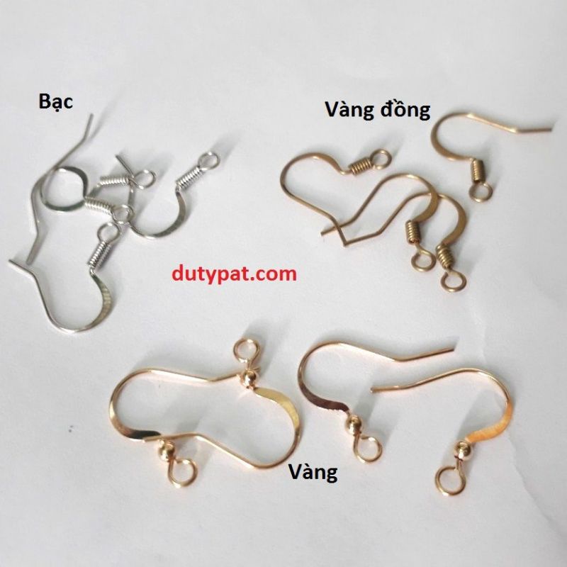10-20 chốt móc đuôi làm hoa tai handmade