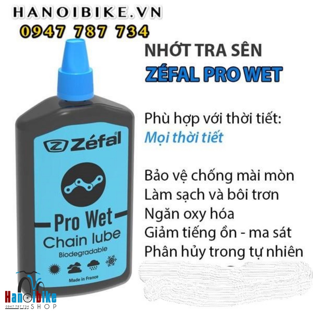 Dầu tra sên xích xe đạp Zefal Pro Wet/Pro Dry 120ml - Hàng chính Hãng