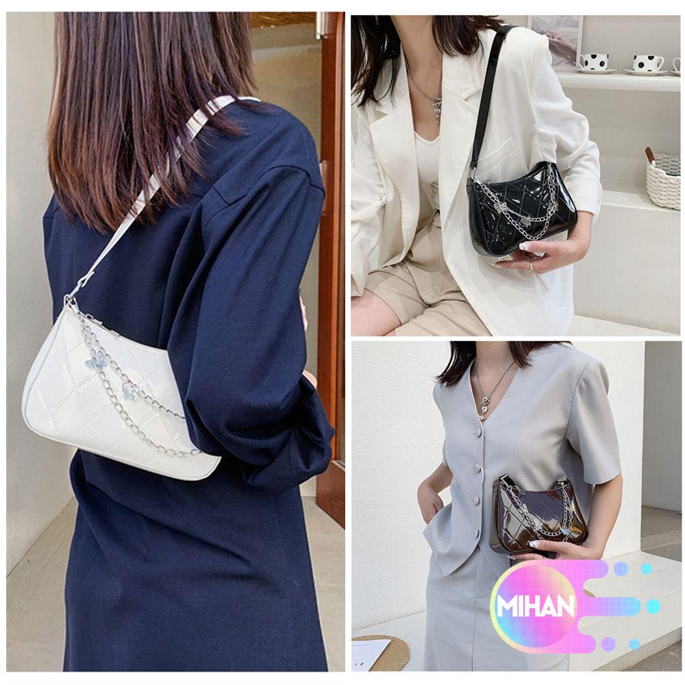 Túi xách nữ da cá sấu màu trơn phong cách cổ điển nhiều màu sắc