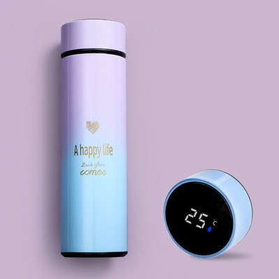 Bình giữ nhiệt hiển thị nhiệt độ cảm ứng 500ml ,nắp ngăn pha trà chất liệu inox 304 phủ sơn chống xước bảo hành 6 tháng