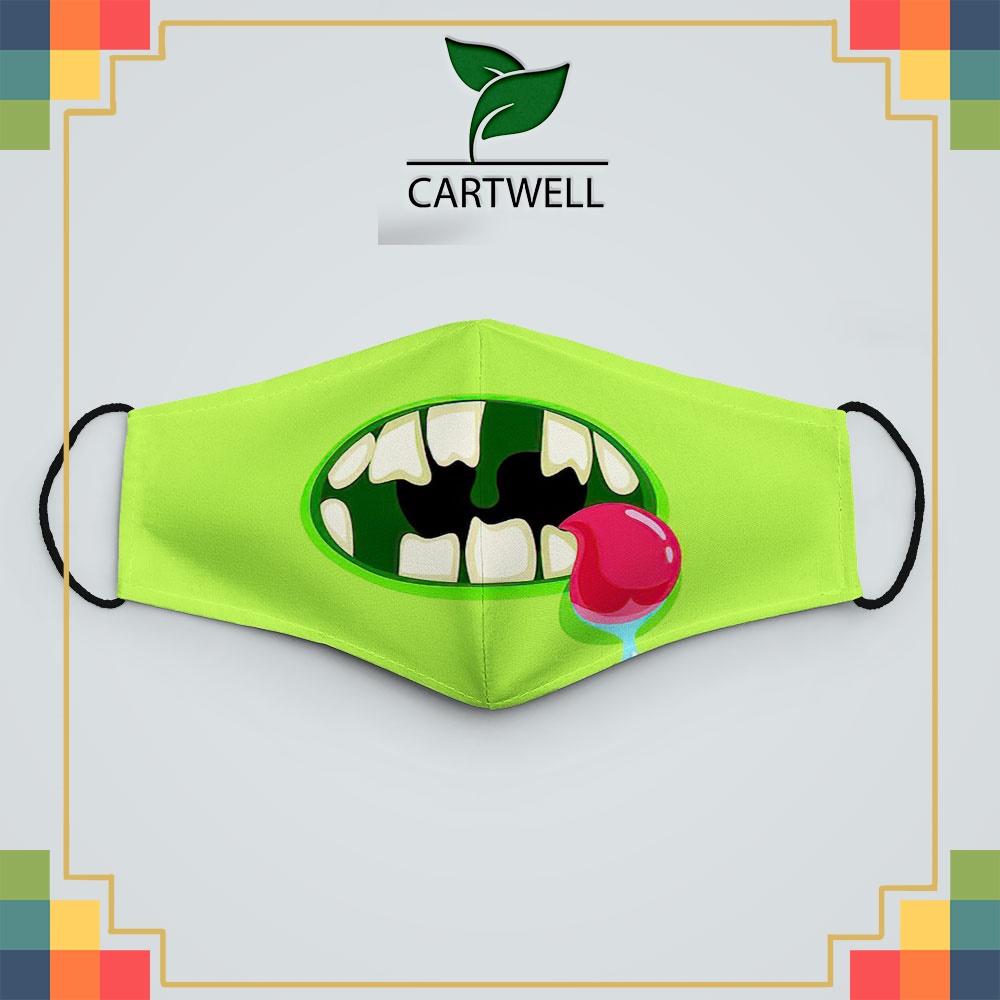 khẩu trang vải 3d DRAWN_1487 CARTWELL vải poly cotton 100%, ngăn bụi mịn, kháng khuẩn, chống giọt bắn