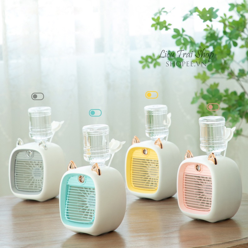 Quạt điều hòa mini phun sương tích điện sạc USB