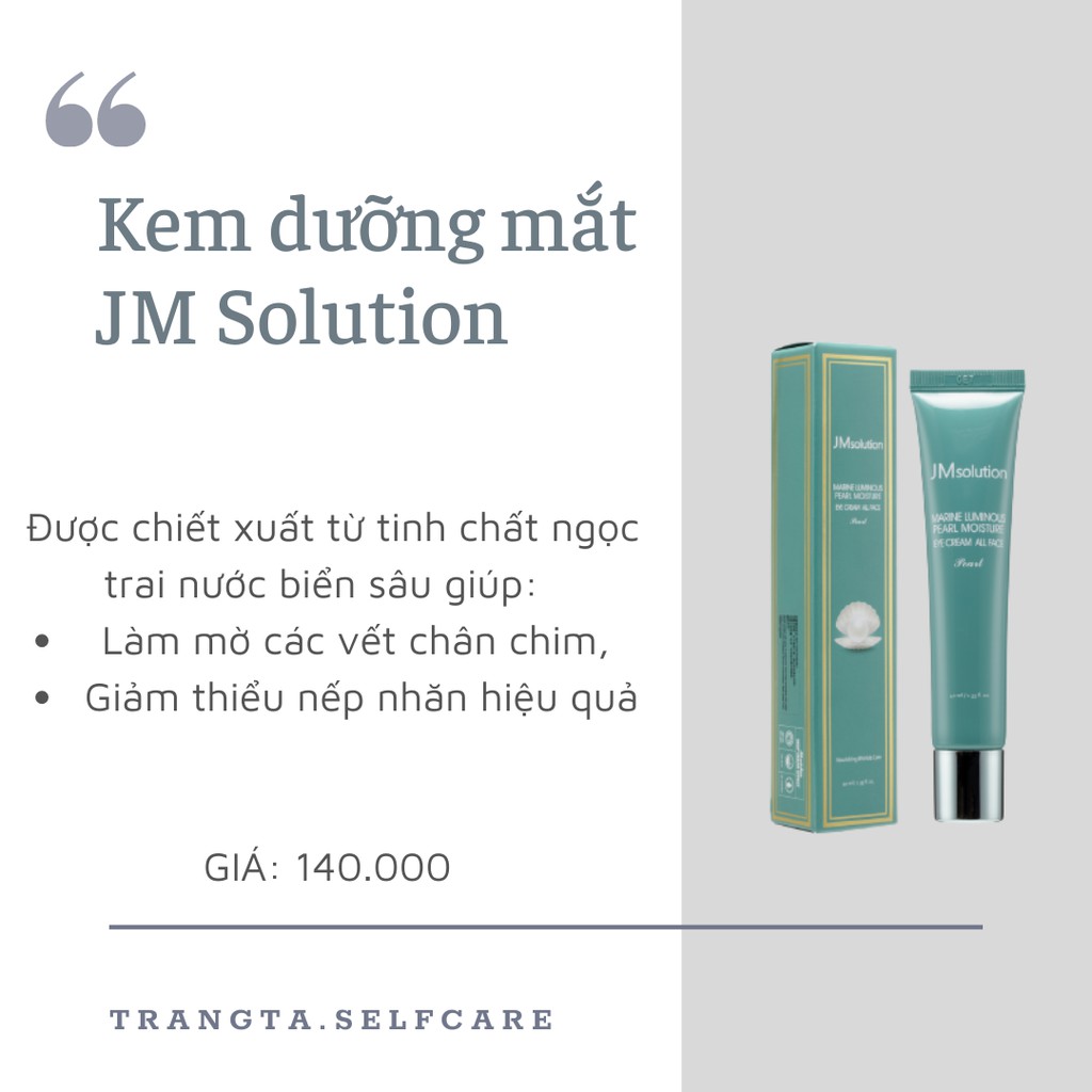 KEM DƯỠNG MẮT JM SOLUTION