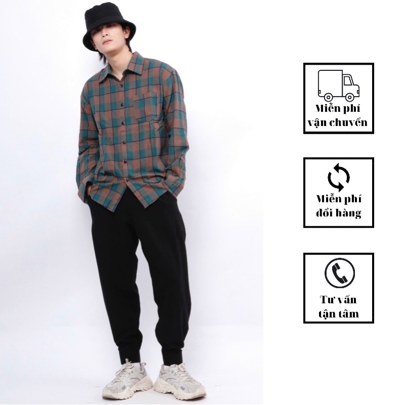 Sơ mi caro form suông rộng Nô Store