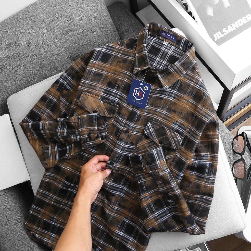Áo sơ mi nam dài tay họa tiết caro loang siêu xịn vải cotton co giãn, trẻ trung năng động VBSHOP029