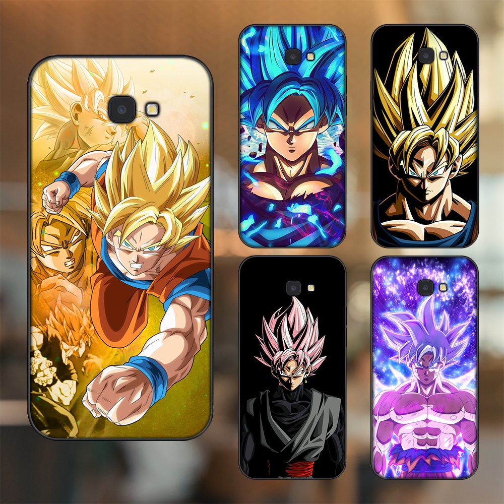 Ốp lưng Samsung J4 Plus viền đen in hình Goku Dragon Ball