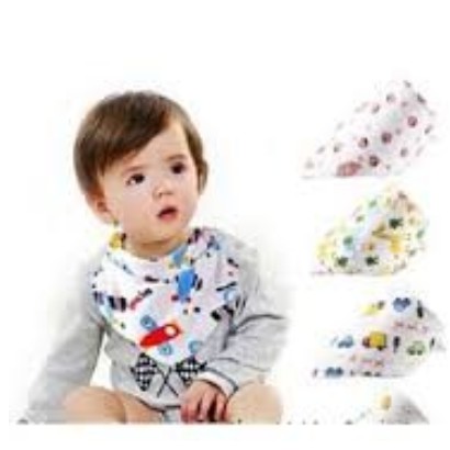 Combo 10 yếm tam giác cotton cúc bấm cho bé họa tiết dễ thương cho bé trai và bé gái